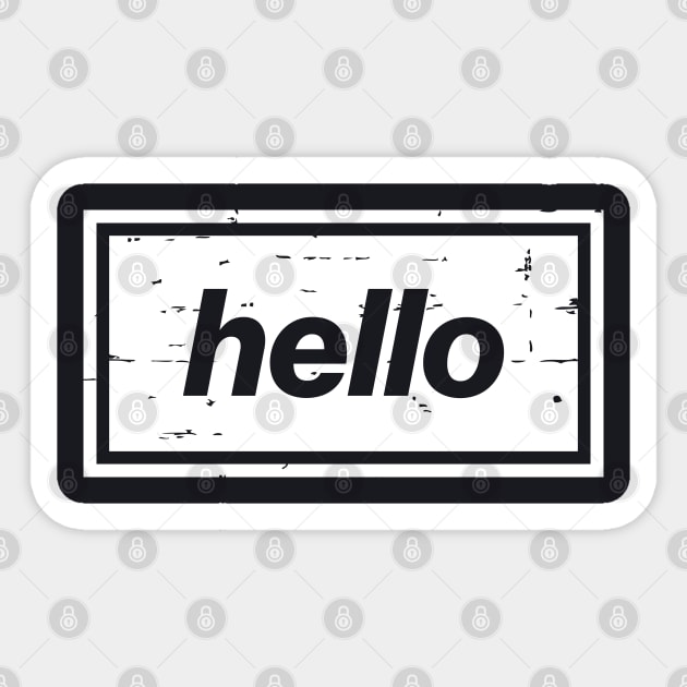 Hello - The Mancunian Indie Anthem White Sticker by Butter Creative